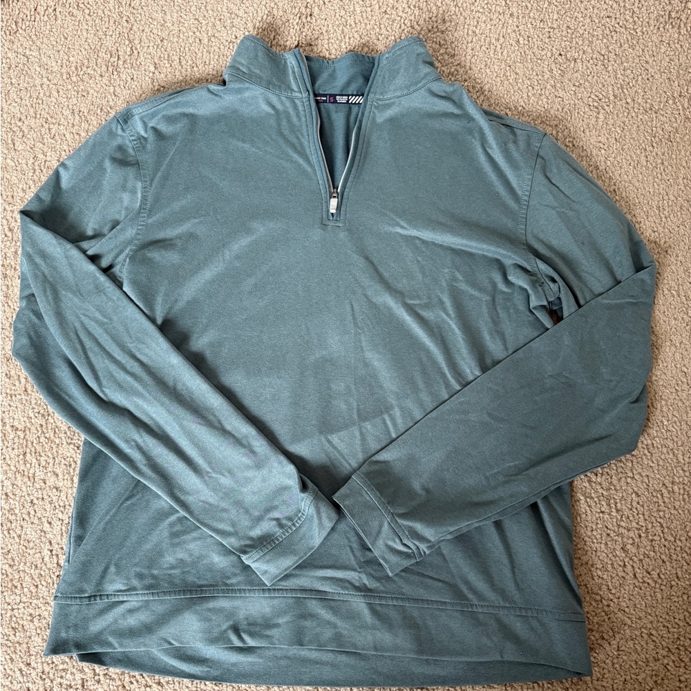Southern Tide Teal/Moss Quarter-Zip Pullover